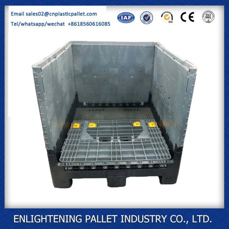 Large size HDPE made collapsible plastic bulk container