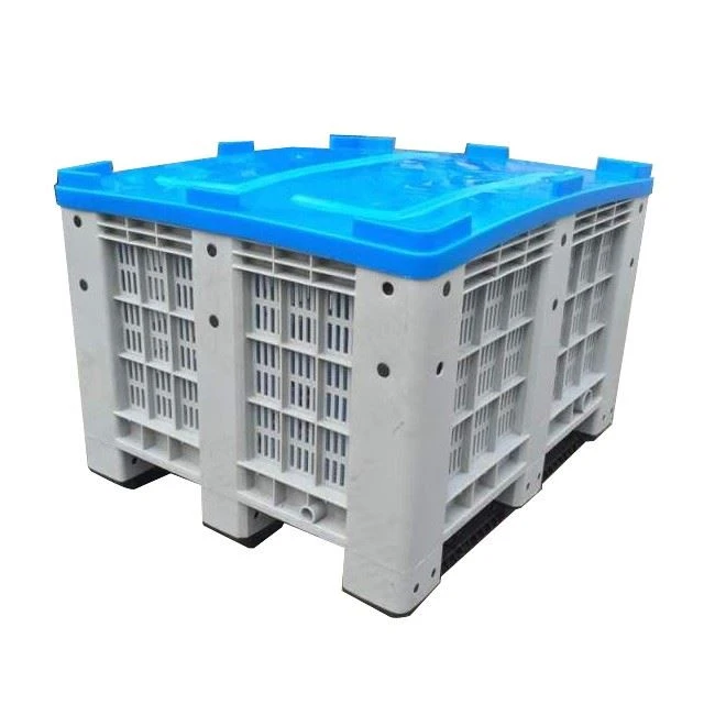 Rigid Plastic Pallet Box With Vented Walls