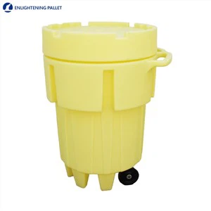 65-Gallonen-Poly-Umverpackungsfass auf Rädern