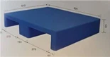 820 x 610 x 145 mm große Kunststoffpaletten mit drei Kufen